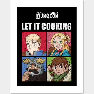 DELICIOUS IN DUNGEON: LEI IT COOKING (GRUNGE STYLE) Posters and Art